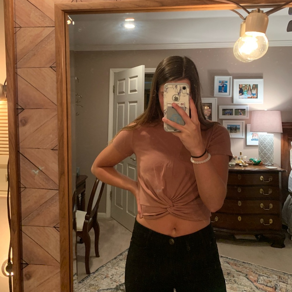 Beige crop top